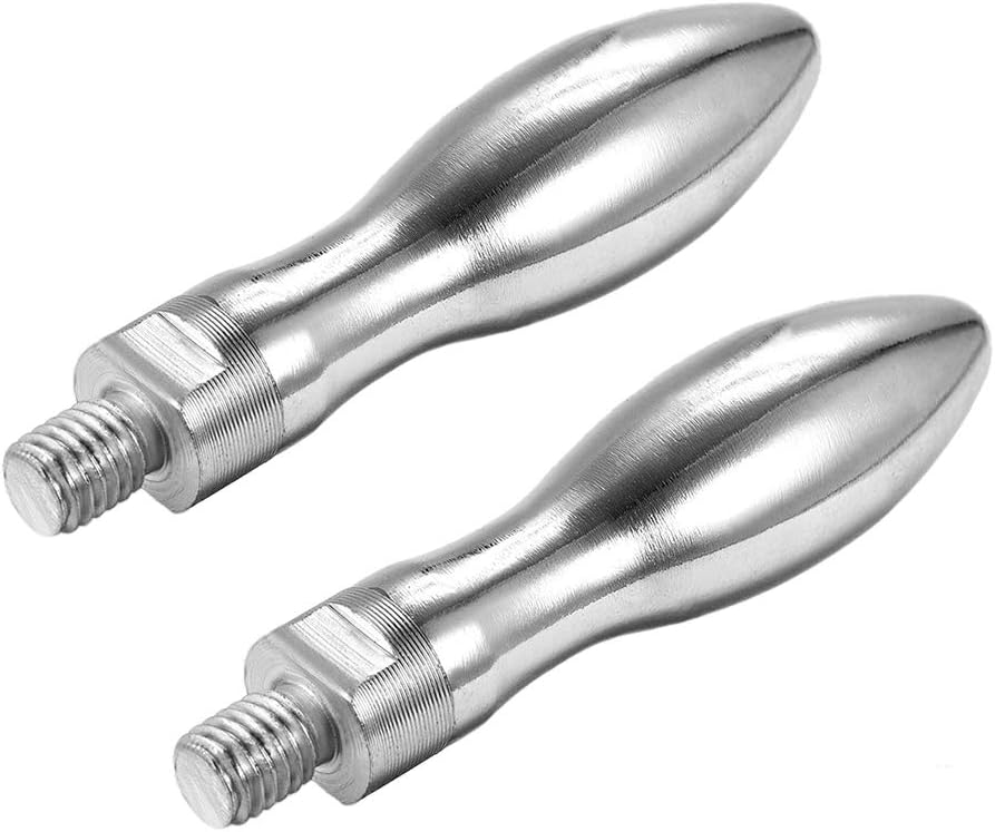 uxcell Clamping Handles Screw Knobs Handle M10 x 12mm Threaded Steel Revolving Handle Grip 2pcs