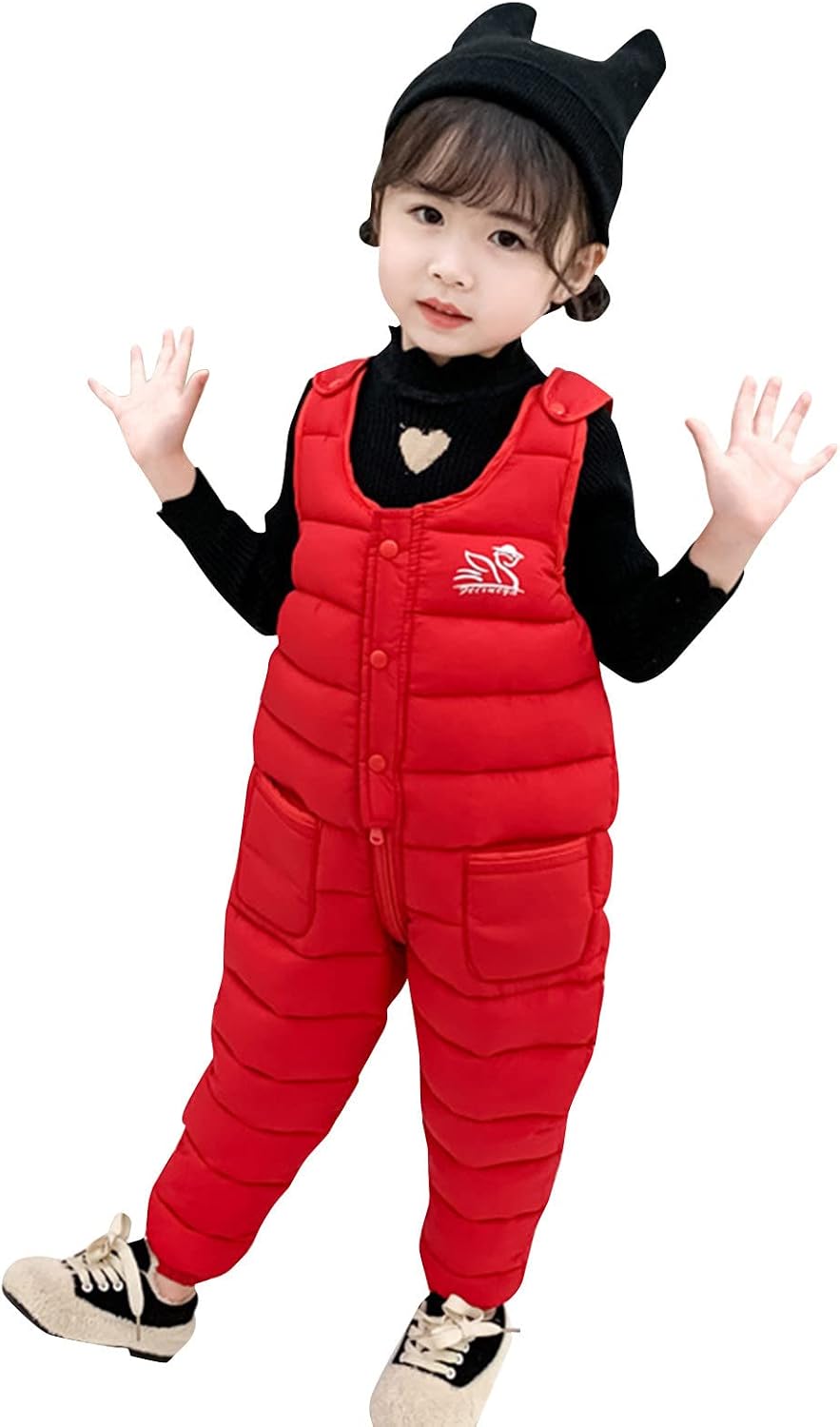 Toddler Snow Pants Baby Boy Winter Clothes Snowsuit Girl Overalls Suspender Ski 𝐁𝐢𝐛 Pants