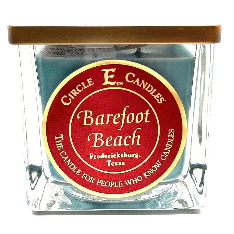 Circle E CandlesBarefoot Beach Scent, Medium Size Jar Candle, 22oz, 2 Wicks