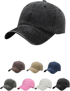 Aomig Baseball Cap Unisex Retro Baseball Cap Men and Women Adjustable Cap with Peak, Sun Protection Baseball Cap for Outdoor Running Tennis Golf Travel