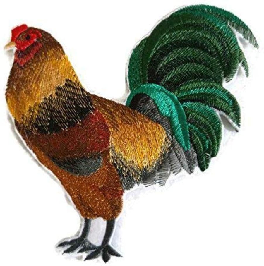 Nature Weaved in Threads, Amazing Rooster [ American Rooster ] [Custom and Unique] Embroidered Iron on/Sew Patch [5.5" *5.42"] [Made in USA]