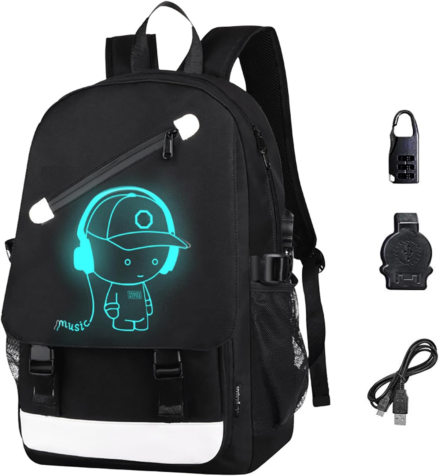 FLYMEI Bookbags for boys, Anime Backpack for School