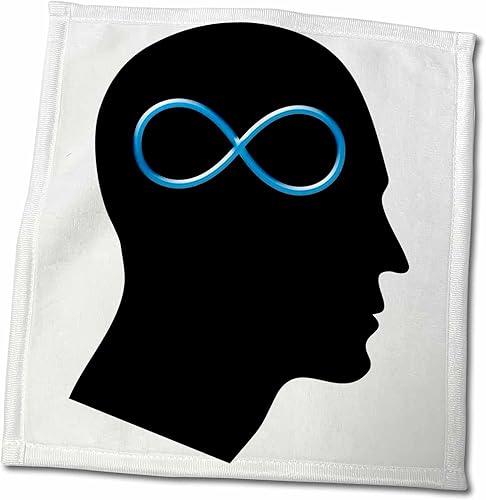 3dRose Think About Science  Infinity in Your Mind  Blue Infinity Symbol - Towels (twl-41799-3)