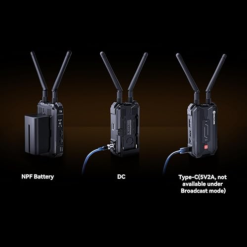 Miniatura 8 de Sistema de transmisión de video HDMI inalámbrico Hollyland Pyro H, Dual-Band 4K30/1080p60 400 m, rango de pérdida 1300 pies, latencia de 60 ms,