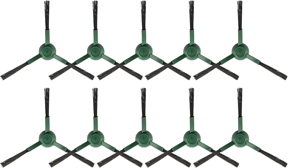 (paquete de 10) cepillo lateral de repuesto compatible con iRobot Roomba Combo Essential Robot aspirador y trapeador Y0140, cepillos laterales de aspiradora robótica, kit de cepillo lateral de nailon premium 10 piezas | 104 Vac, 105 Vac, 105 Combo, Plus 405 Combo, Plus 505 Combo, 205, Q0520 Q011, Combo Esencial
