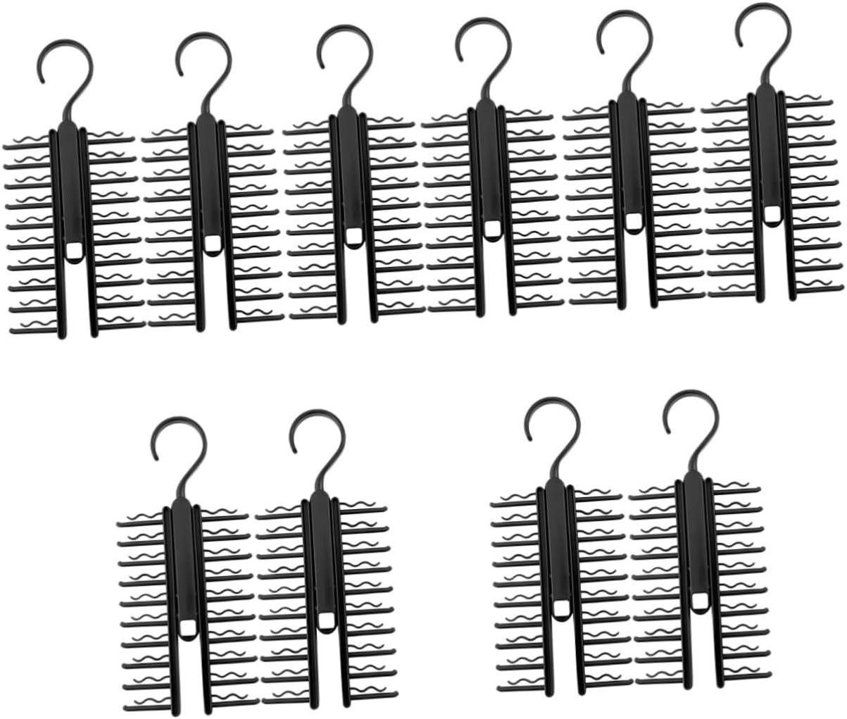 OUNONA 5sets 2pcs Belt Hanger Rack Scarf and Tie Organizer for Closet Storage Capacity for Home and Retail Use Reliable Material for Belts and Ties 2pcs*5