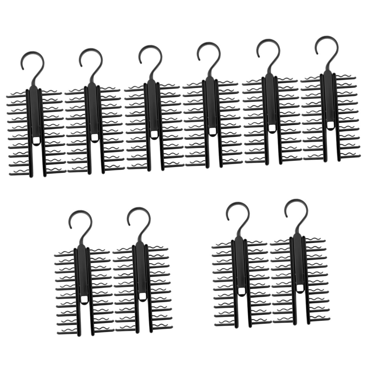 OUNONA 5sets 2pcs Belt Hanger Rack Scarf and Tie Organizer for Closet Storage Capacity for Home and Retail Use Reliable Material for Belts and Ties 2pcs*5