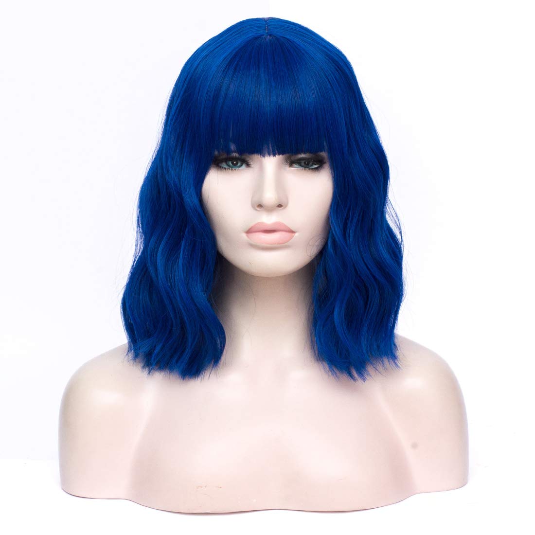 SL Short Navy Blue Bob Wig with Bangs 14'' Women's Jamaica Ubuy