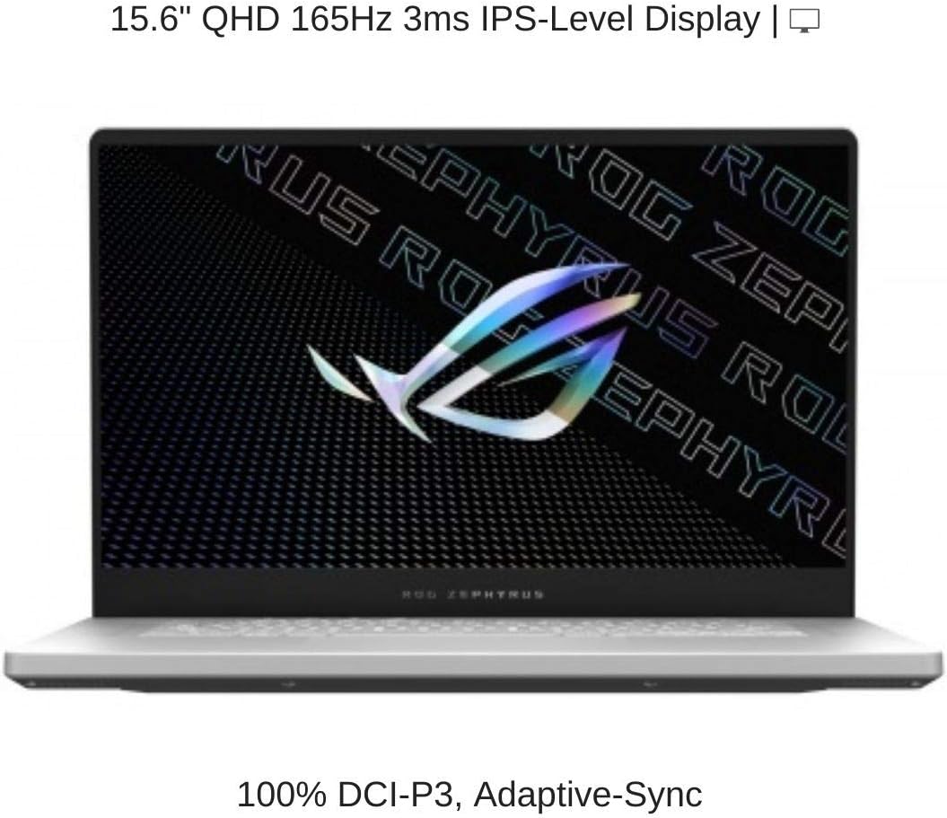 HIDevolution ASUS ROG Zephyrus G15 GA503QS 15.6" QHD 165Hz 3ms, 3.0 GHz Ryzen 9 5900HS, RTX 3080, 32 GB 3200MHz RAM, 8 TB PCIe SSD, Moonlight White