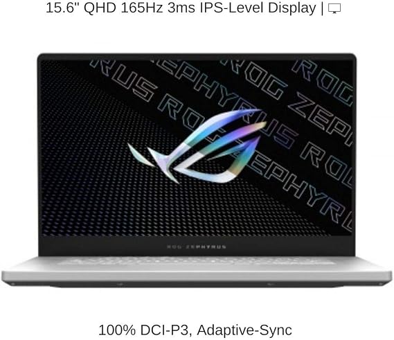 HIDevolution ASUS ROG Zephyrus G15 GA503QS 15.6 QHD 165Hz 3ms, 3.0 GHz Ryzen 9 5900HS, RTX 3080, 32 GB 3200MHz RAM, 8 TB PCIe SSD, Moonlight White