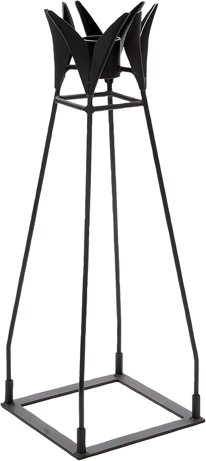 Achla Designs 131-1003 Gazing Ball Baseplate, 33-Inch H Globe Stand, Black Powdercoat Finish