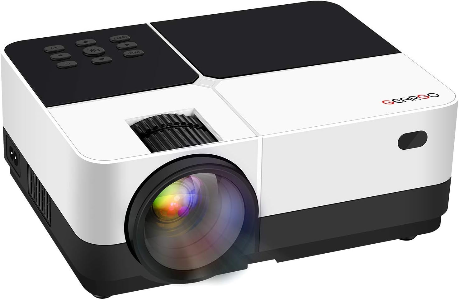 Amazon Co Jp Geargo プロジェクター 小型 2800ルーメン 19 1080リアル解像度 1080pフルhd対応 Hdmiケーブル付属 台形補正 パソコン スマホ タブレット ゲーム機など接続可能 Usb Sdカード Hdmi Av Vgaサポート 標準的なカメラ三脚に対応 3年保証 新型2800 家電