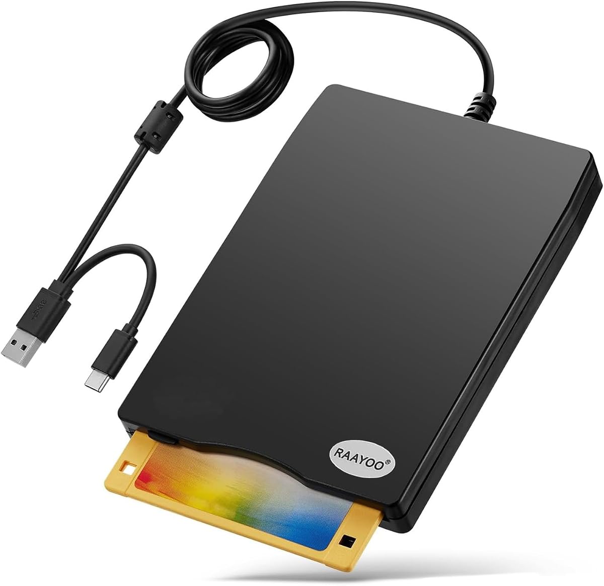 Lector de disquetes Unidad de disquete USB de 3,5 pulgadas Lector de disquete externo 3 1/2 Unidad de disquete portátil USB C para PC portátil con Windows 11/10 (textura esmerilada, 3,5 pulgadas)