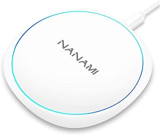 Fast Wireless Charger, NANAMI 10W Qi Wireless Charging Pad Compatible iPhone 15/14/13/12/12 Mini/11 Pro Max/SE 2/XS Max/XR/X/8,Samsung S23/S22/S21/S20/S20 fe/S10/S10e/S9,Note20,Pixel 6/5,AirPods Pro/3