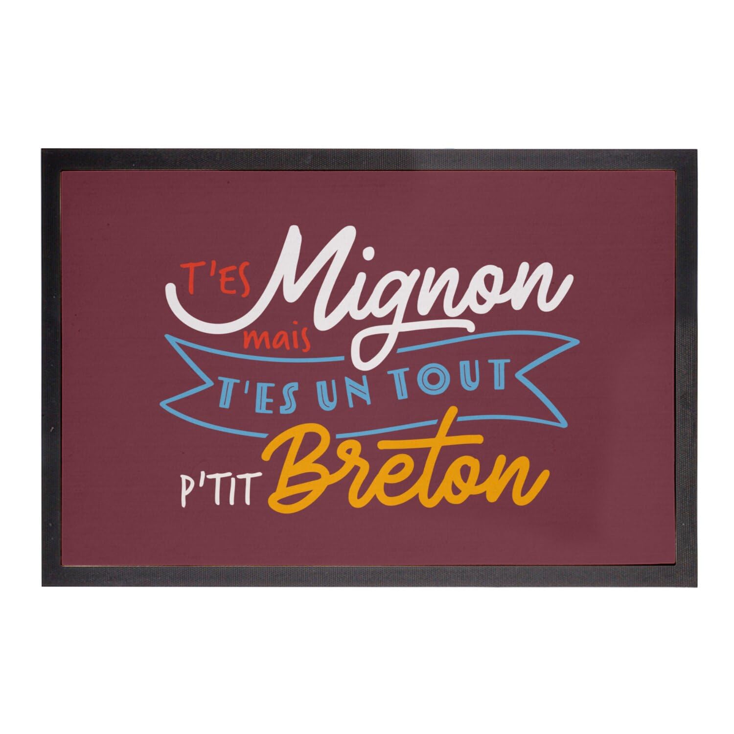 Paillasson Rouge 75x50cm tapis entrée humour breton Tour Montparnasse