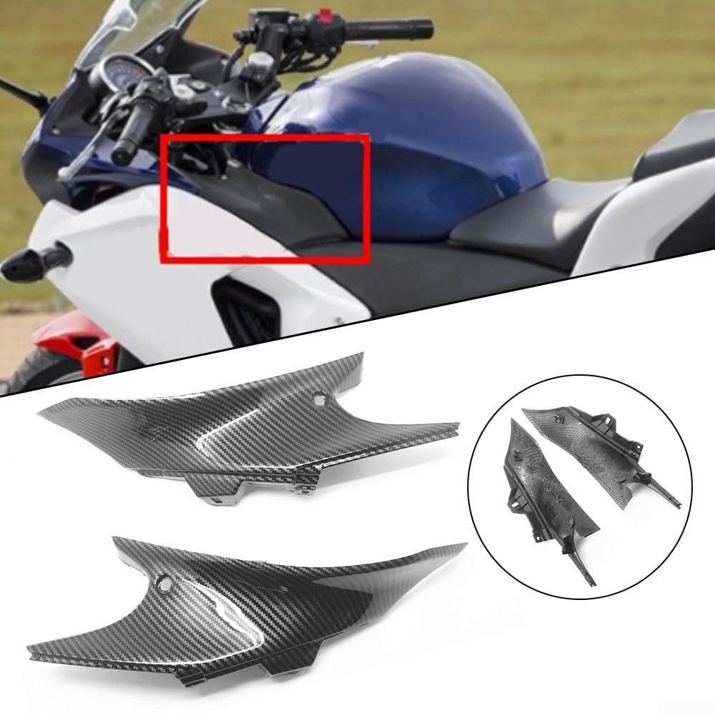 Accessori per moto Sportivi Copertura Laterale per CBR 250R Accessori | Finitura carbonio nera, materiale ABS per robusto, look per sportivo aggressivo, protezione urti laterali