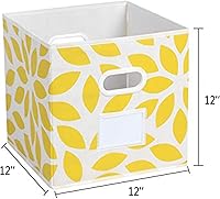 Vista 2 de Max Houser - Juego de 6 cubos de almacenamiento hechos de tela con asas de plástico dobles, para el armario del hogar, dormitorio, cajones
