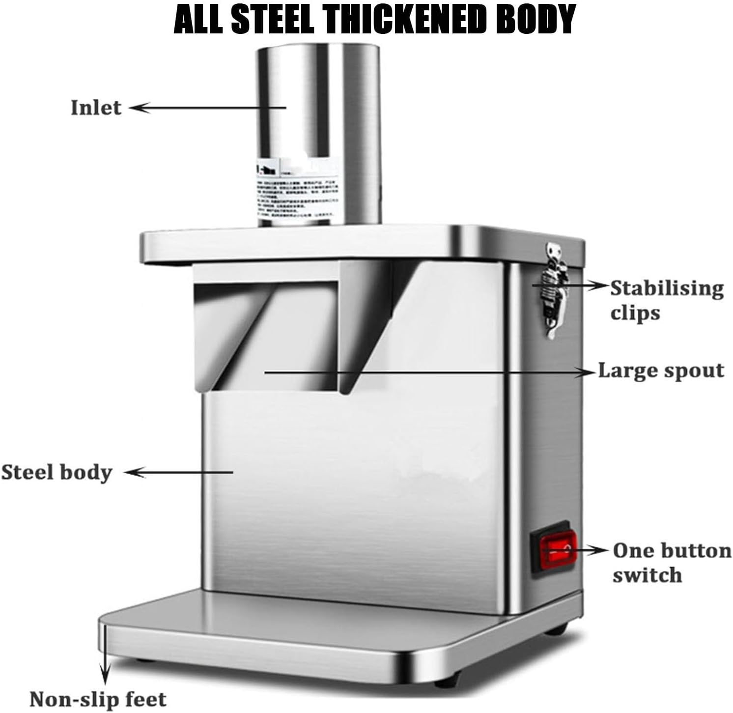 Commercial Vegetable Chopper, User-Friendly Food Processors - Strong Hardness Fruit Chopper & Vegetable Dicer for Restaurants Cafeterias