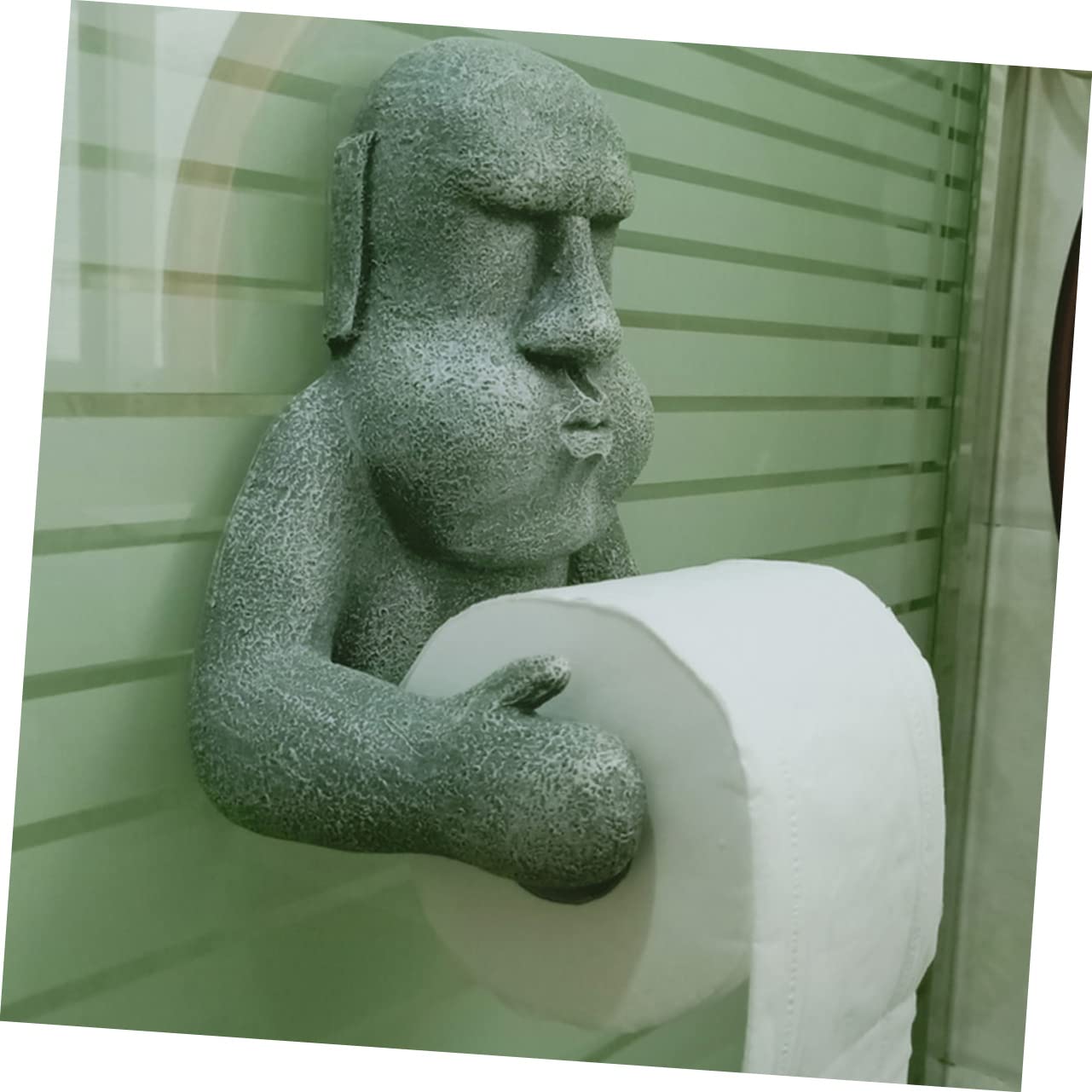Kunstharz Toilettenpapierhalter im Wandmontierter Moai Design
