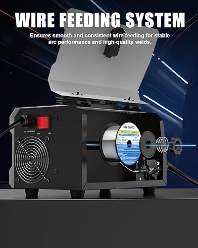 Miniatura 19 de AZZUNO Soldador MIG 145A, 110V/220V Voltaje Dual 4 en 1 Gas/Gasless Flux Core MIG Soldador/Lift TIG/Stick Máquina de soldar, soldador