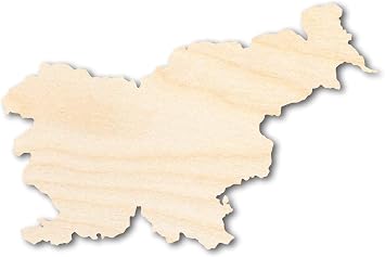 Unfinished Wood Slovenia Country Shape European Country Craft up to 46" DIY 42" / 1"