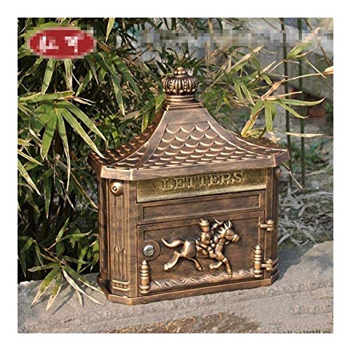 Buzón de metal galvanizado para llaves, buzones de pared con cerradura, caja de paquetes al aire libre para oficina y negocios, ideal para entrega segura de correo