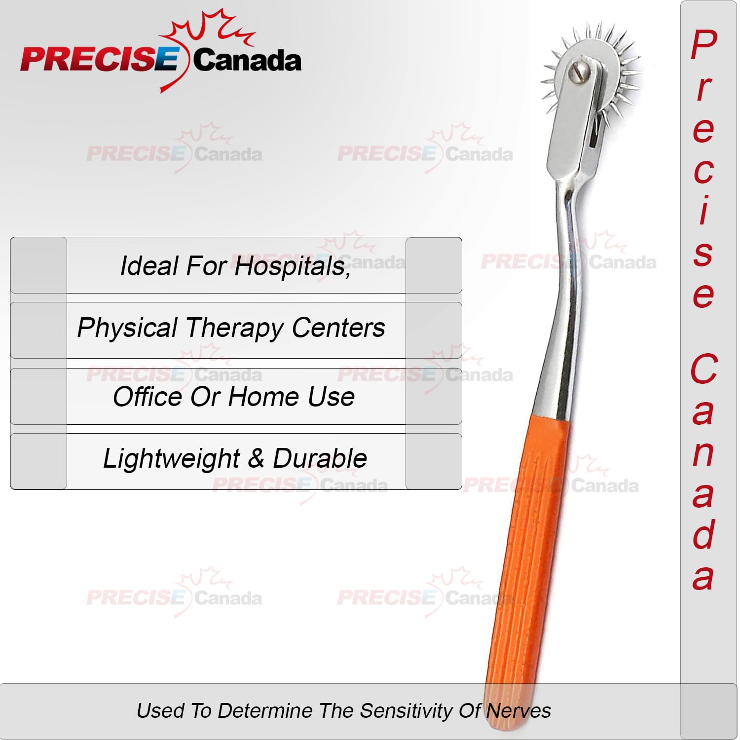 PC Rotating SPUR Orange WARTENBERG Pinwheel Chrome Plated