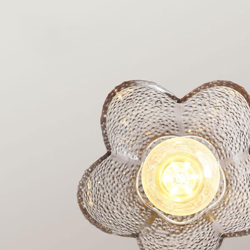 Retro Glass Wall Sconce for Bedroom Bedsides E27 Modern Glass Wall Light Industrial Flower Shape Wall Light Fixture for Children Bedroom Kitchen Island Living Room Home Decoration Lamp