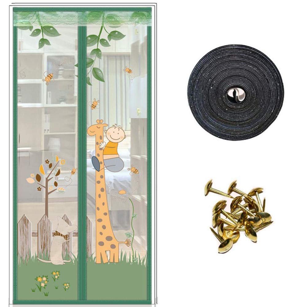 Moustiquaire 100x220cm pour porte et fenêtre avec fermeture automatique