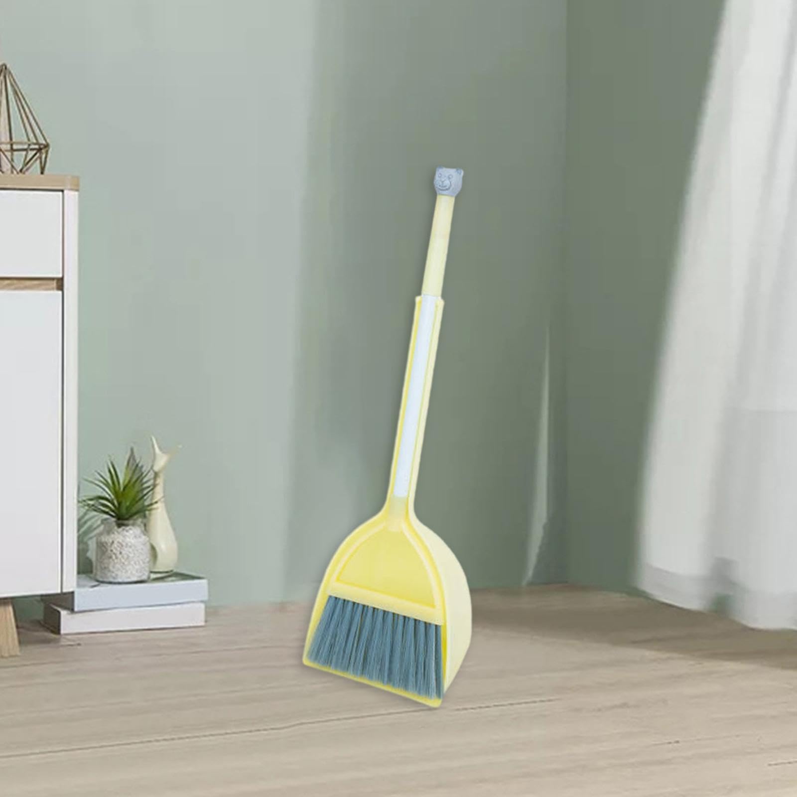 Bothyi Household Mini Kids Broom and Dustpan Set Kids Valentines Day Gifts Birthday Gifts Cleaning Sweeping Play Set for Age 2~5 Boys, Yellow
