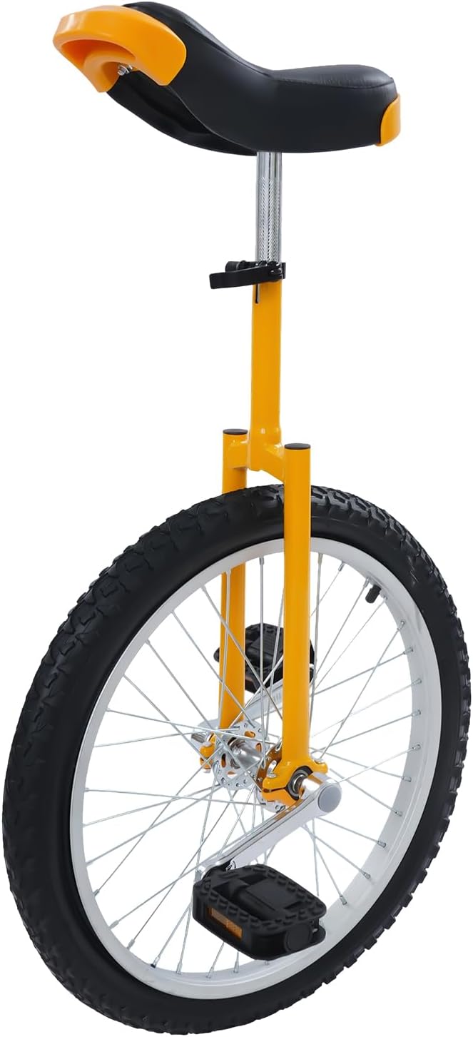 20 in Unicycle Fitness Bicycle Training Balance Bike Adjustable Height Wheel Outdoor Unicycle for Office Workers Students Cycling Enthusiasts Above 5.09-5.74ft