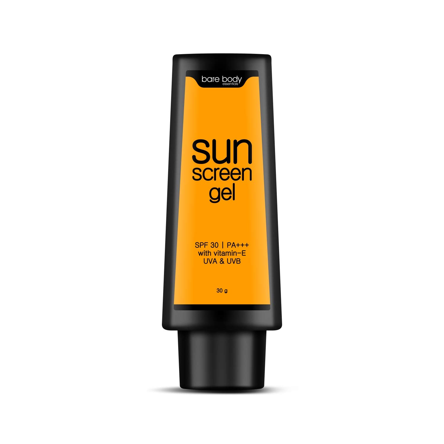 Bare Body Essentials Sun Screen Gel with Vitamin E, Reduce Tanning, PA+++, Broad spectrum, Brighten and Nourish, Non-oily, UVA & UVB Protection, For All Skin Types, 30g
