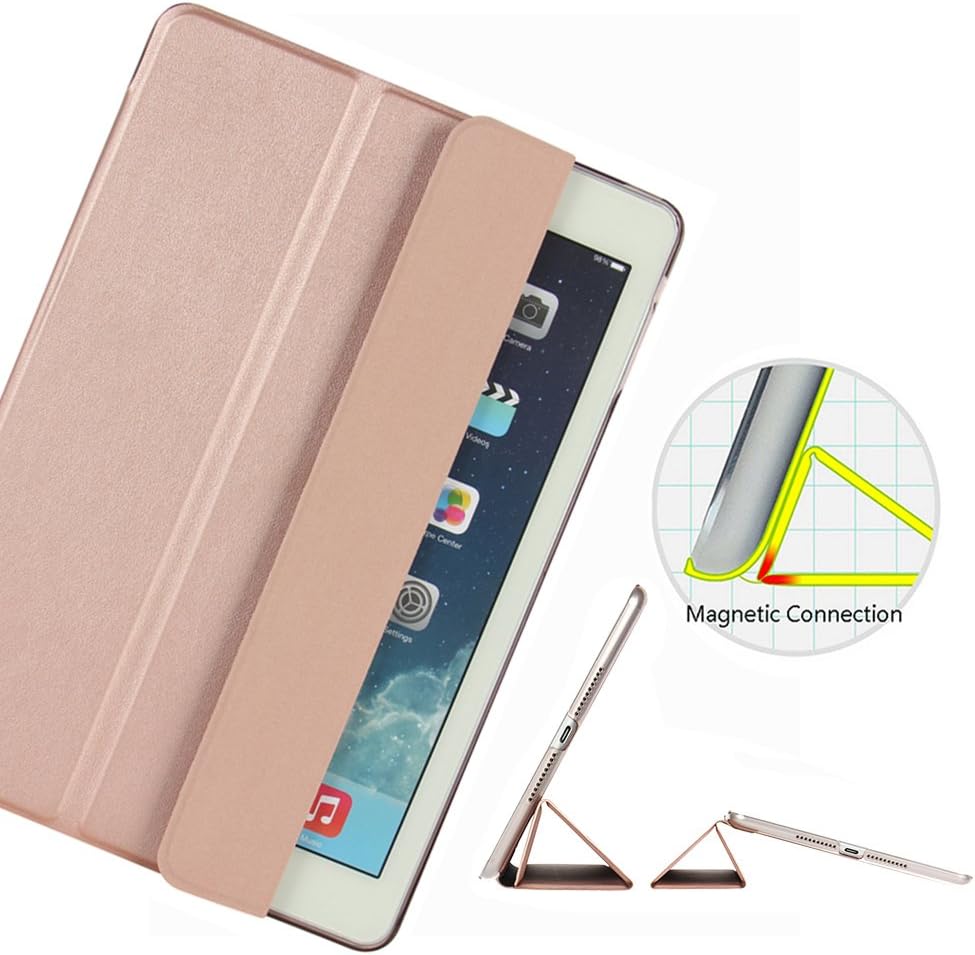 iPad Mini 4 Case, MTRONX™ Smart Cover Case Lightweight Ultra Slim Fit Folio Protective Cover Stand with Magnetic Auto Wake & Sleep for Apple iPad Mini 4 - Rose Gold(FB-RG)