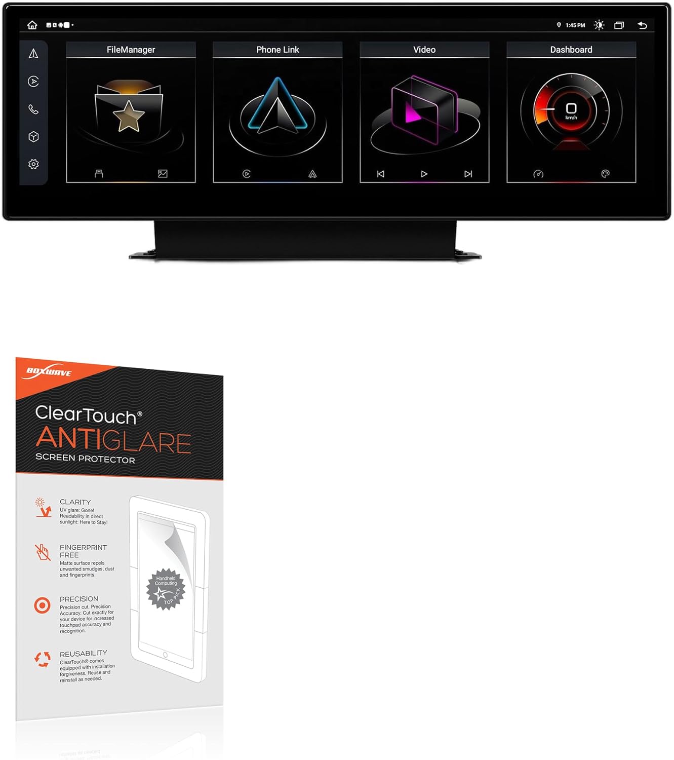 BoxWave Screen Protector Compatible with Xtrons Car Stereo for Audi (14.9 in) - ClearTouch Anti-Glare (2-Pack), Anti-Fingerprint Matte Film Skin