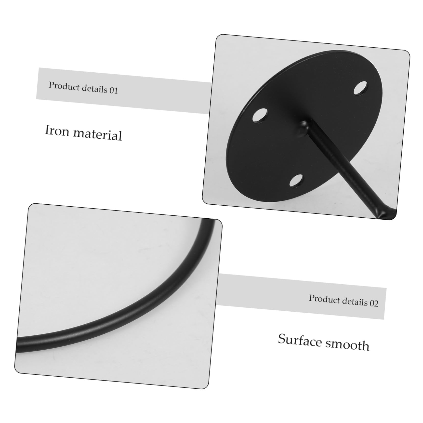 Soporte de Hierro Negro para Balones Deportivas, Estante de Almacenamiento Resistente y Firme para Balones de Fútbol, Paquete de 3 Unidades para Uso en Pared
