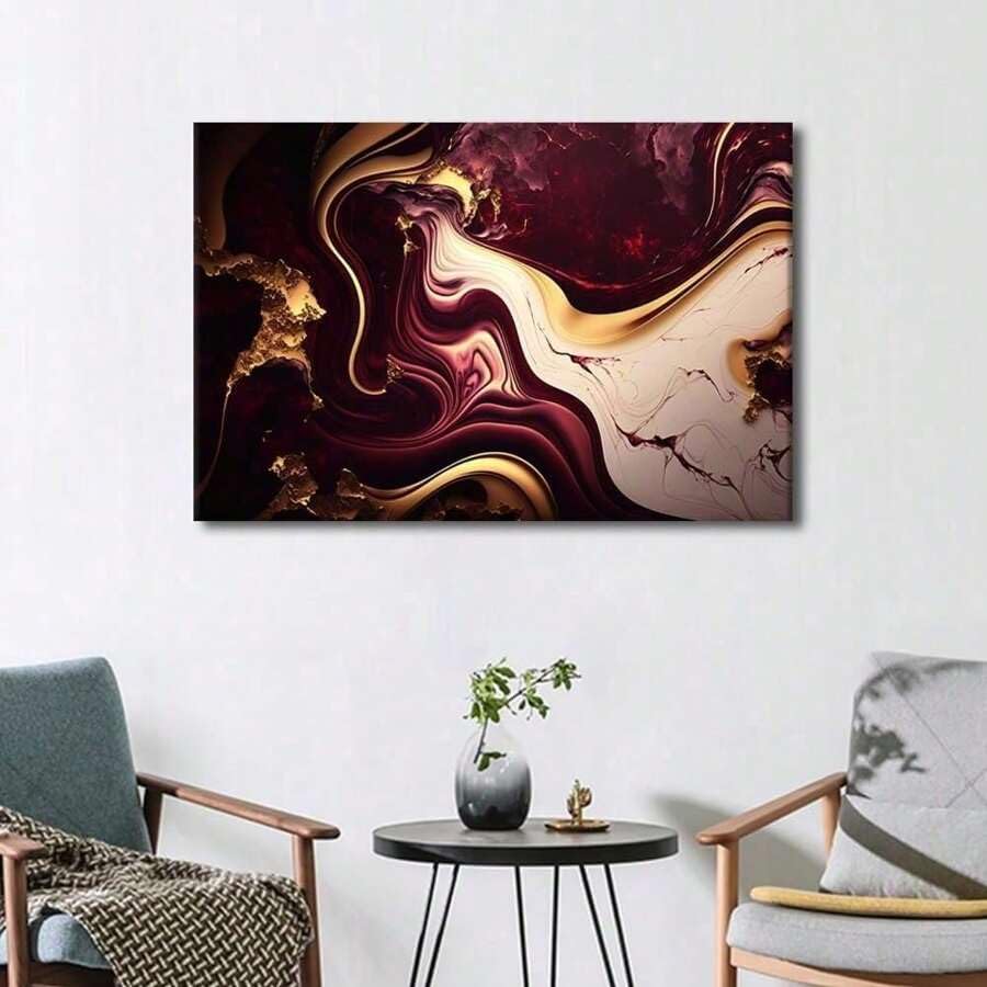 Toile marbre doré XINBAO pour illuminer un salon chaleureux 80 x 120 cm