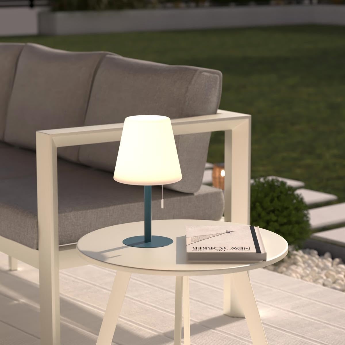 Atmosphera Créateur d'intérieur - Lampe à Poser d'Extérieur Zack 30cm Bleu Canard