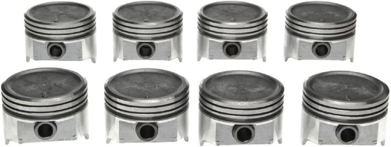 1976-87 Chevy 305/5.0L Dish Top Cast Piston& Rings Set. Click size needed before adding to Cart! (+.030 or 3.766" Bore dia.)
