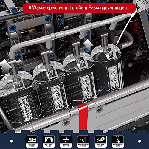ASPAS MK 19004 Technik Flughafen Löschfahrzeug Mit 13 Motoren, 6653 Teile Technik Pneumatik Feuerwehr LKW Technic… – Bild 7