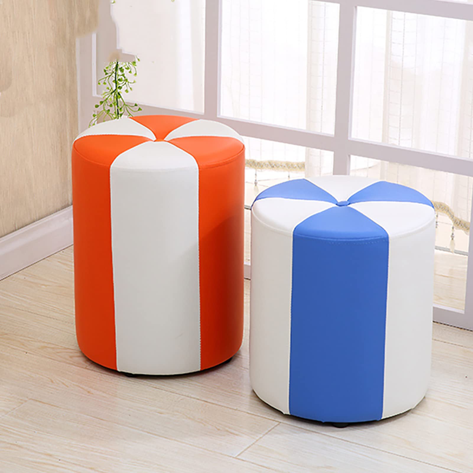 NMDCDH Sgabelli poggiapiedi in Legno, poggiapiedi ottomano, Sgabello cubo poggiapiedi - Multicolore - per Soggiorno, Camera da Letto - 27x27x27cm