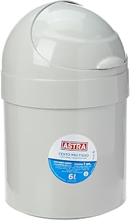 Cestomultiuso com Tampa Astra Cinza Claro 21X32