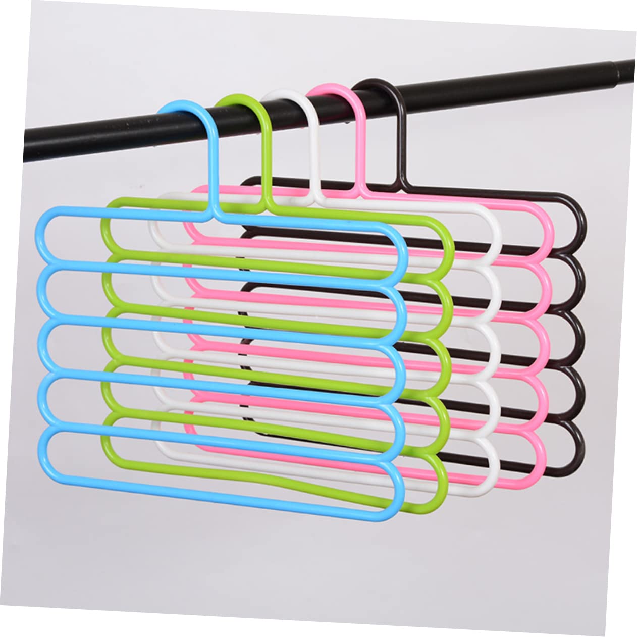 HOOTNEE 5 Coat Hanger Clothes Rack Heavy Duty Hanger Clothes Hanger Pant Hanger Pink