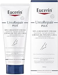 Eucerin UreaRepair Plus 10% Urea Foot Cream 100ml, Intensive Moisturising Foot Treatment for Dry, Cracked Feet and Heels, with Ceramide & Natural Moisturising Factors, Fast-Absorbing Moisturiser