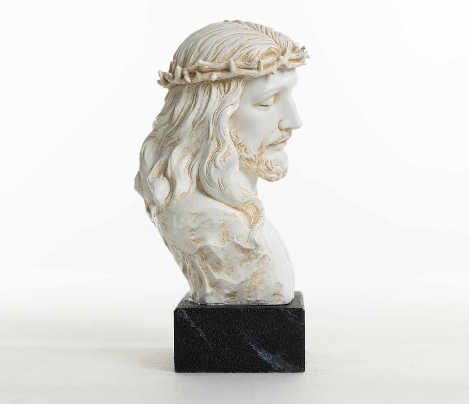 8.5” Jesus Bust Statue – Hand-Painted Resin Jesus Statue, Christian Religious Home Decor Sculpture