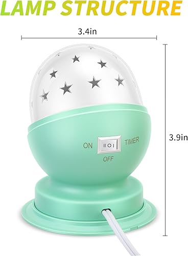 Miniatura 2 de Luz nocturna de estrellas para niños y niñas, luz nocturna estrellada, proyector de luz nocturna estrellada, enchufe con temporizador, 1 paquete,