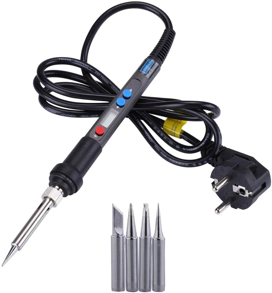 Soldering Adjustable Temperature Electric Soldering Iron 90W 220V Fer a Souder Welding Soldering Repair Tools Kit With Solder Tips - (Color: Other Plug)