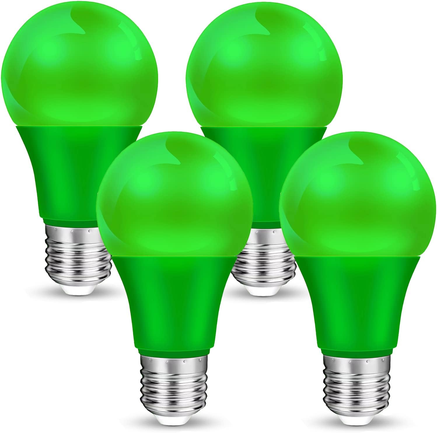 Green 9W LED Decorative Light Bulbs, 4-Pack