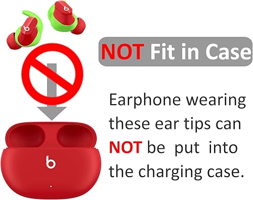 Miniatura 3 de 5 pares compatibles con Beats Studio Buds - Ganchos para las orejas, antideslizantes, antideslizantes, para deportes al aire libre, repuesto de 2