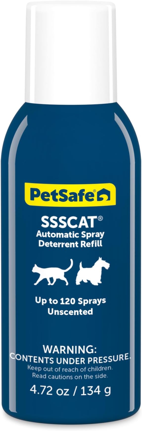 SSSCAT Automatic Spray Pet Deterrent - Contactless Behavior Correction - Motion Sensor Air Burst - Odorless - Non-Staining - Versatile Placement Spray - Refill Can