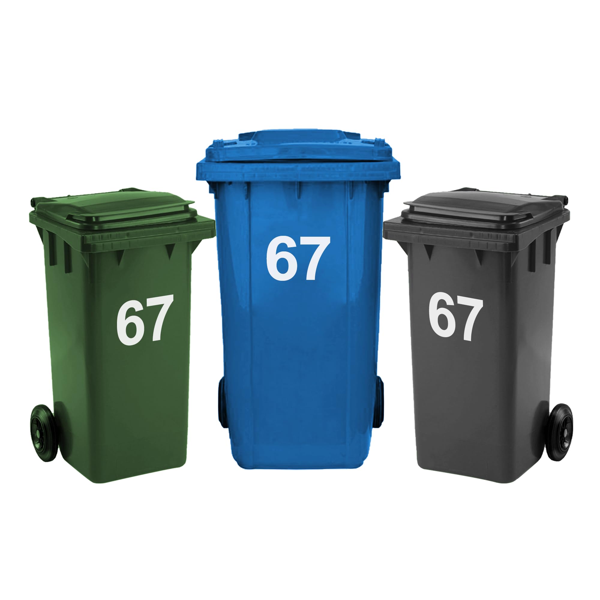 Rubigo 3 x Bin Numbers for Wheelie Bins, 0-99, Letters A-D, 17.5cm Dustbin Stickers, Easy Application Stick On Number Stickers - Weatherproof Self Adhesive Vinyl (5) — view 91